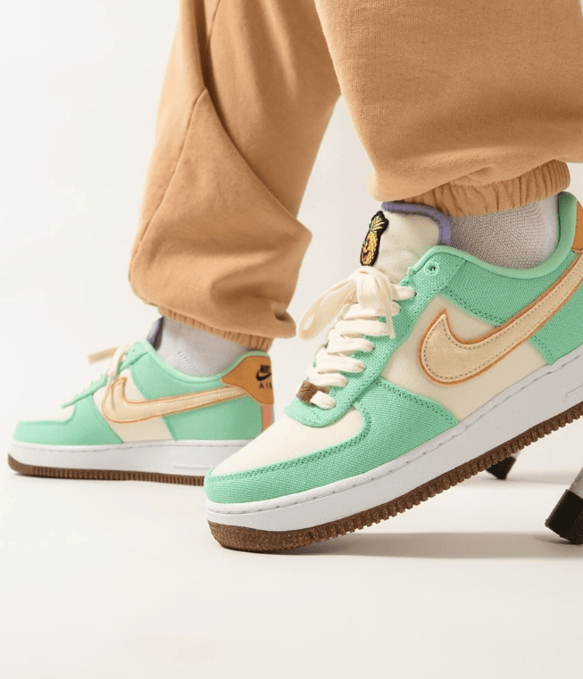 耐克空军菠萝新配色官图 Nike Air Force 1 Low “Happy Pineapple” 耐克空军帆布鞋 空军白绿低帮 货号:CZ0268-300