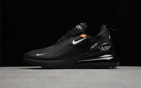 耐克MAX270OW联名款黑色 Nike Air Max 270 x Off White 原厂耐克一比一复刻 耐克OW联名 货号：AH8050-005