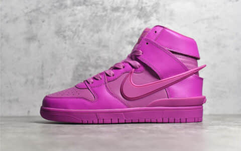 耐克Dunk AMBUSH联名款 AMBUSH x Nike Dunk High 耐克粉色高帮板鞋 货号:CU7544-600
