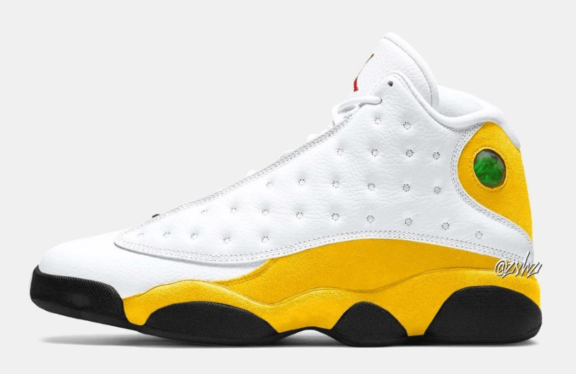 AJ13白黄高帮实战球鞋 Air Jordan 13 “Del Sol” 全新AJ13柠檬黄配色效果图 货号:414571-167