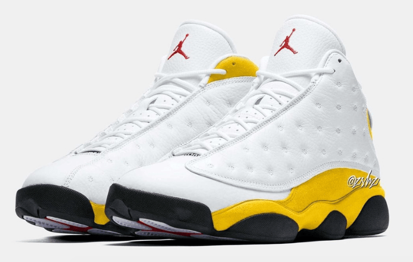AJ13白黄高帮实战球鞋 Air Jordan 13 “Del Sol” 全新AJ13柠檬黄配色效果图 货号:414571-167