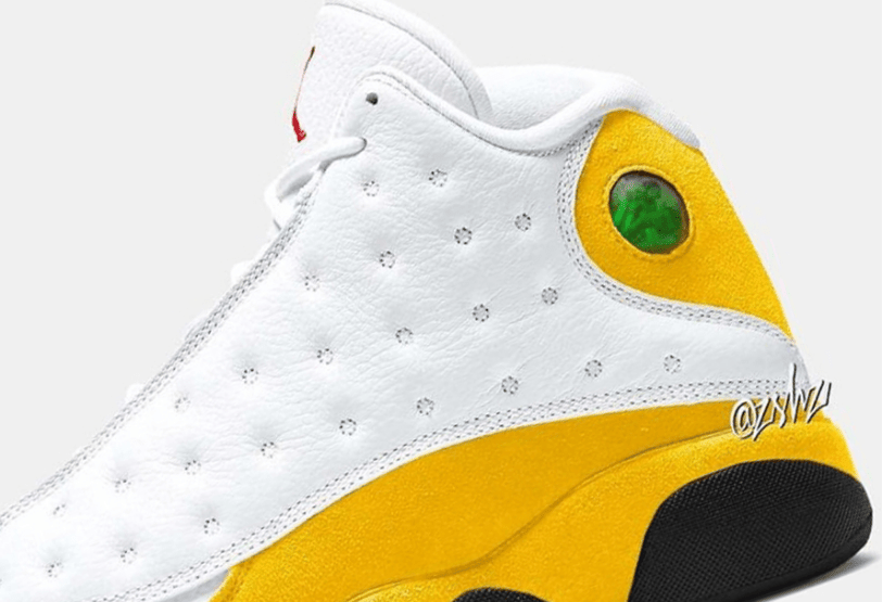 AJ13白黄高帮实战球鞋 Air Jordan 13 “Del Sol” 全新AJ13柠檬黄配色效果图 货号:414571-167