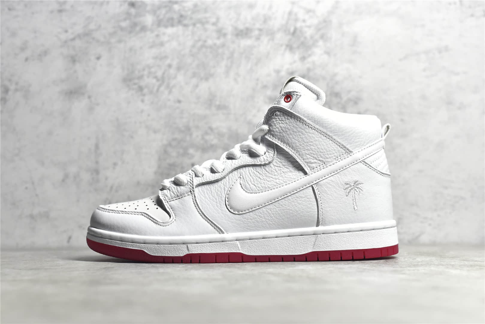 耐克Dunk SB椰子树刮刮乐白红高帮 Nike Dunk SB High Kevin Bradley 莆田耐克工厂 货号:AH9613-116