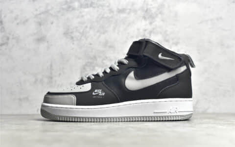 耐克空军影子灰纯原版本 Nike Air Force 1 Lv8“Shadow Grey” 耐克空军黑灰高帮 货号：BQ6819-008