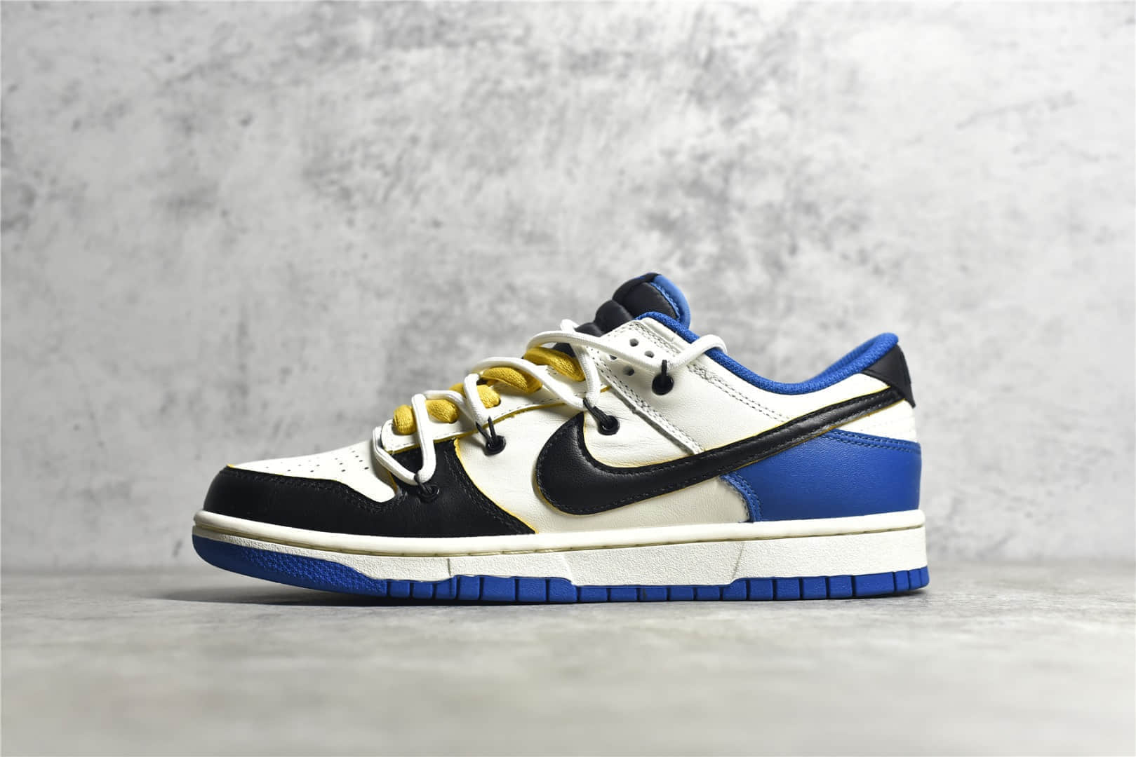 耐克Dunk OW闪电联名黑蓝低帮OFF-WHITE x Nike Dunk Low OW三方联名 莆田纯原鞋 货号：DD1391-001
