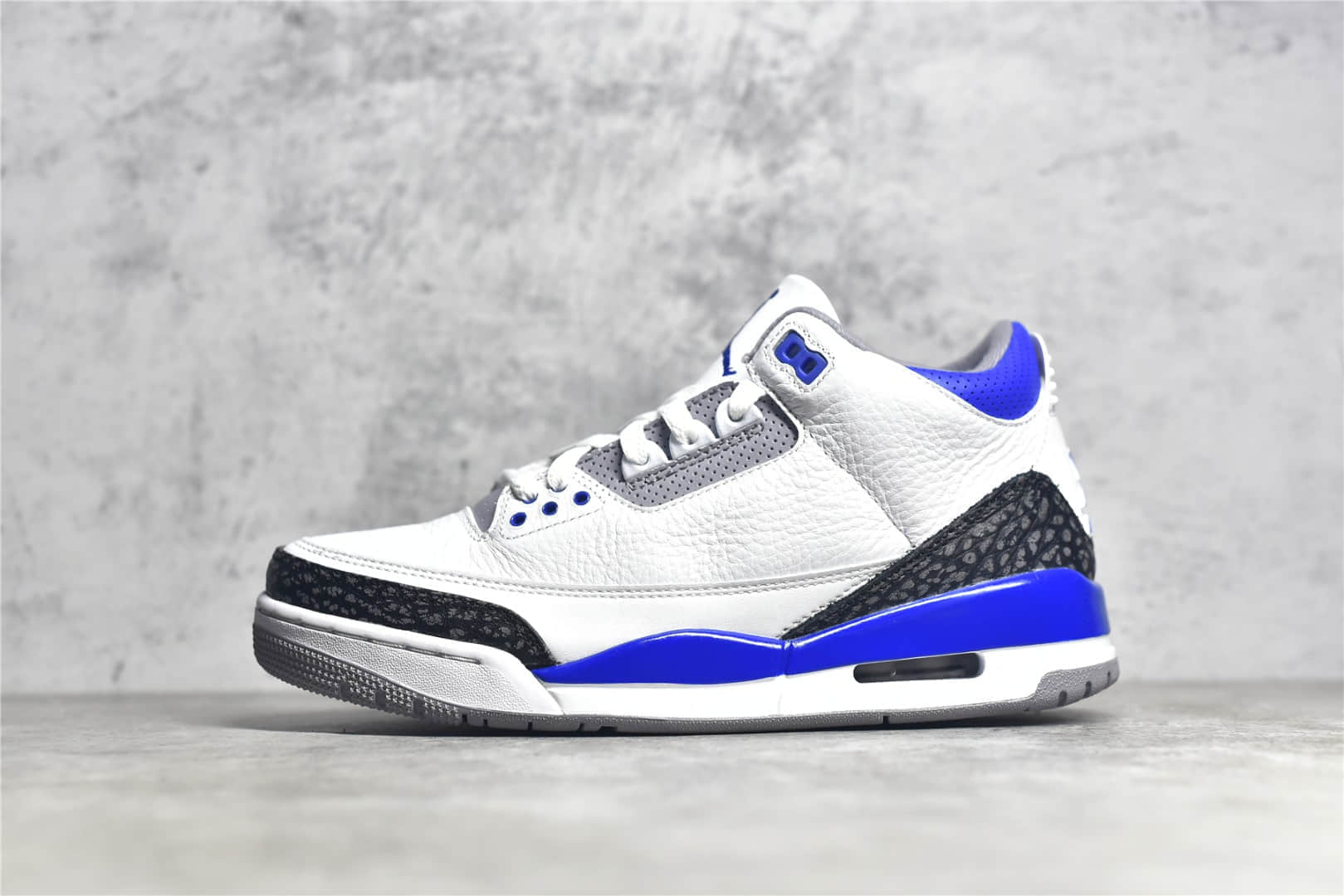 AJ3赛车蓝荔枝皮实战篮球鞋 Air Jordan 3 "Racer Blue" AJ缓震实战球鞋 莆田纯原鞋 货号:CT8532-145