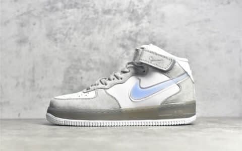 耐克空军灰白熊猫高帮 Nike Air Force 1 '07 Mid 耐克空军水晶底 耐克空军限量款 货号:BC9925-102
