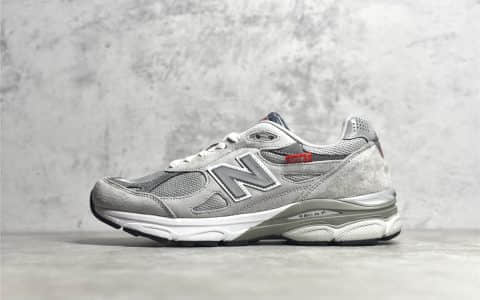 新百伦990 NB990灰色猪八革复古跑鞋 New Balance 990系列 公司级版本NB990 货号:M990VS3