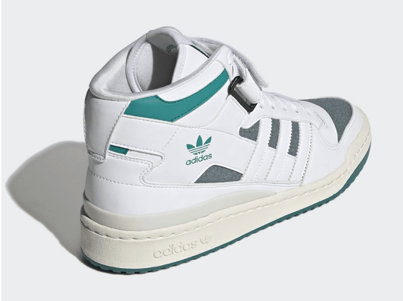 阿迪达斯Forum白绿高帮板鞋 adidas Forum Mid “EQT Green” 阿迪达斯三叶草复古板鞋 货号：GZ6336