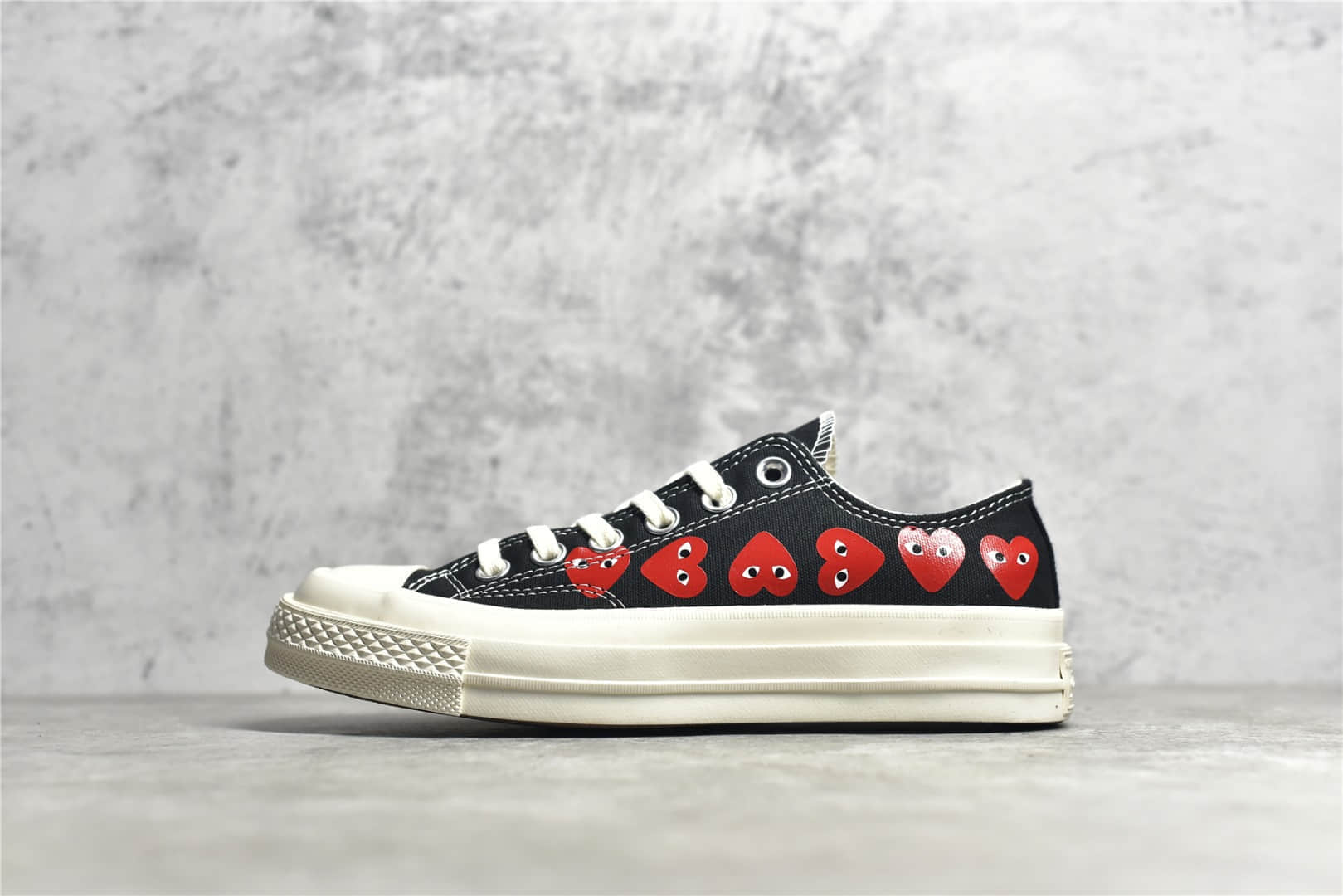 匡威CDG联名串标黑色低帮 CDG Play x Converse 1970s 匡威川久保玲联名 货号：162977C