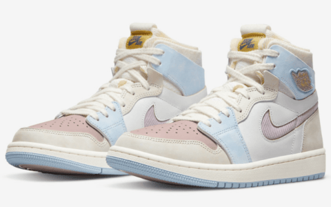 AJ1复活节限定 Air Jordan 1 Zoom CMFT AJ1白粉高帮 AJ1灯芯绒麂皮搭配 货号:DQ5092-651
