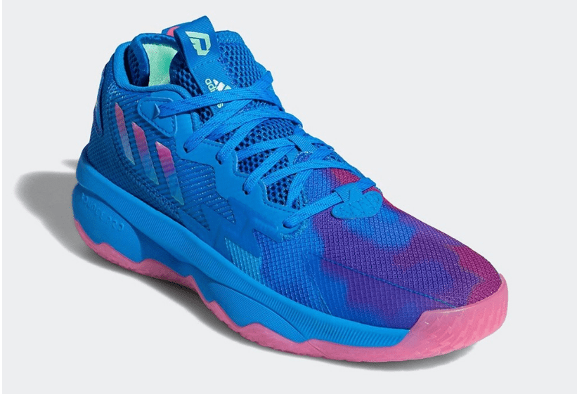 阿迪达斯利拉德8代战靴 adidas Dame 8 “Battle Of the Bubble” 利拉德红蓝渐变 货号:GY2770