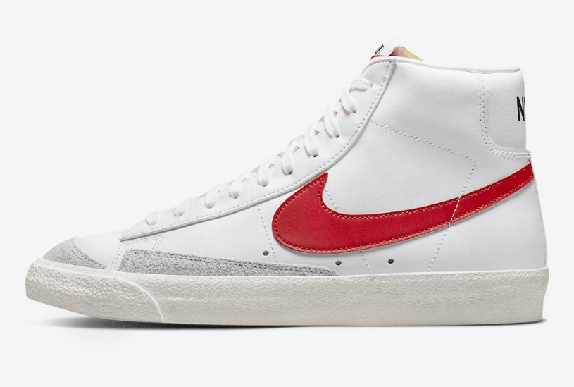 耐克开拓者高帮新配色 Nike Blazer Mid ’77 耐克开拓者红蓝钩 耐克鸳鸯钩 货号:BQ6806-117 BQ6806-116
