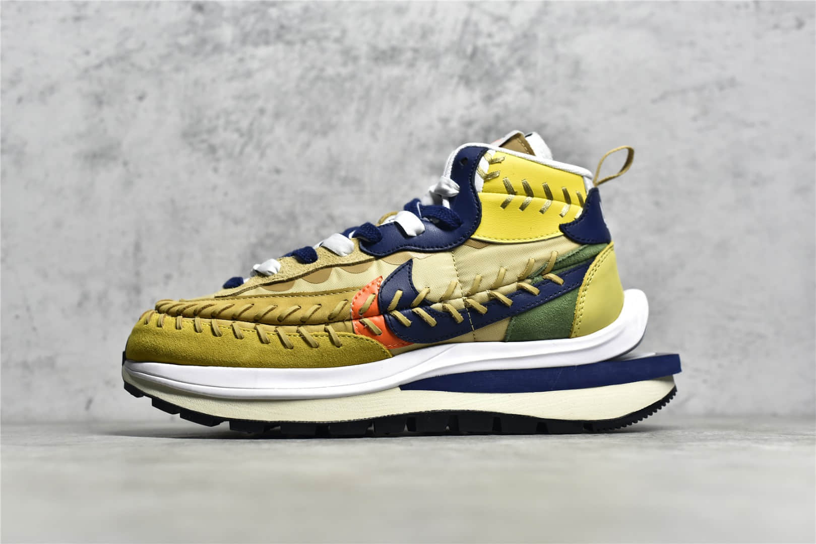 耐克华夫sacai联名四代 Sacai x Jean Paul Gaultier x Nike VaporWaffle 耐克sacai缝合 货号:DH9186-001