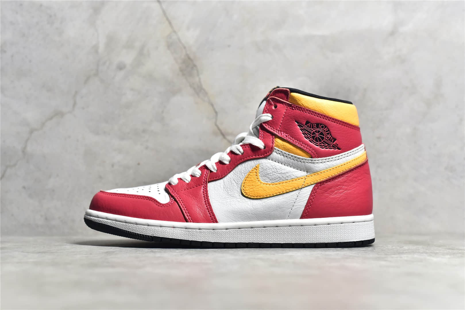 AJ1番茄炒蛋 Air Jordan 1 Retro “Light Fusion Red” AJ1白黄粉高帮 货号:555088-603
