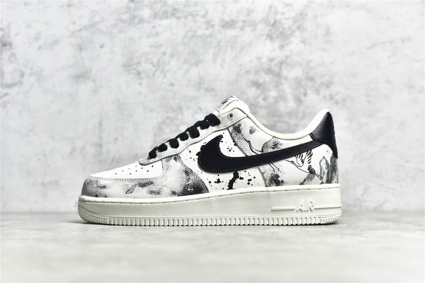耐克空军山水墨画低帮 Nike Air Force 1 Low ’07 耐克空军带芯片 纯原版本 货号:BL1522-089