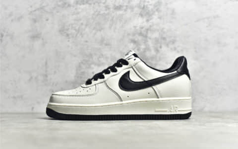 耐克空军米白鞋面黑色勾低帮 Nike Air Force 1 Low ’07 “米黑”配色CJ纯原版本 货号：MK9636-125
