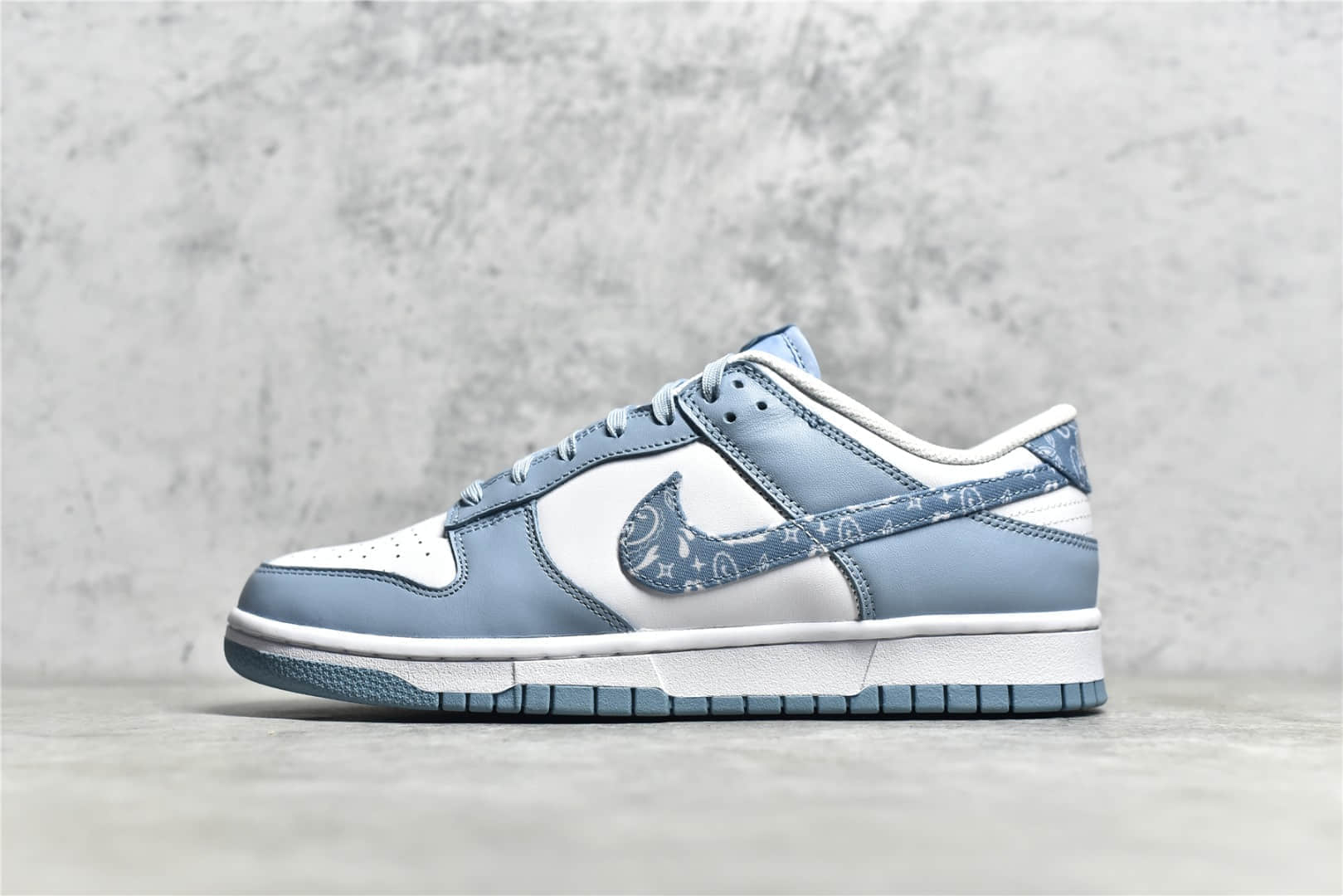 耐克Dunk腰果花纯原版本 Nike Dunk Low 白蓝腰果花 耐克腰果花 货号:DH4401-101