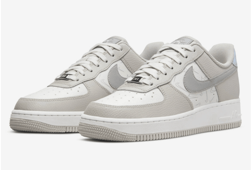 耐克空军3M反光 Nike Air Force 1 Low “Reflective Swooshes” 耐克空军白灰低帮 货号:DR7857-101