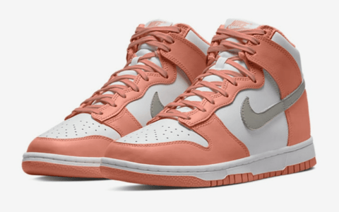 耐克Dunk水蜜桃装扮新配色 Nike Dunk High WMNS 耐克Dunk粉色高帮 货号:DD1869-600