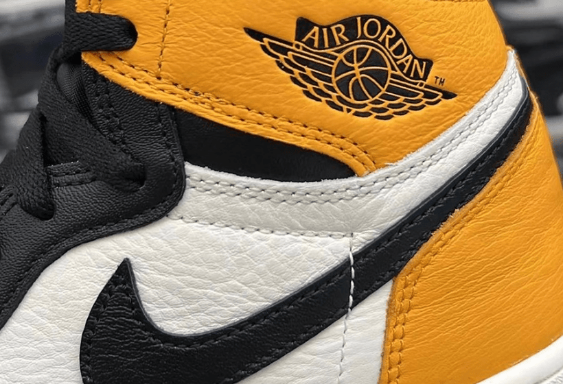 AJ1黑黄脚趾高帮 Air Jordan 1 High “Yellow Toe” AJ李小龙荔枝皮高帮 货号:555088-711