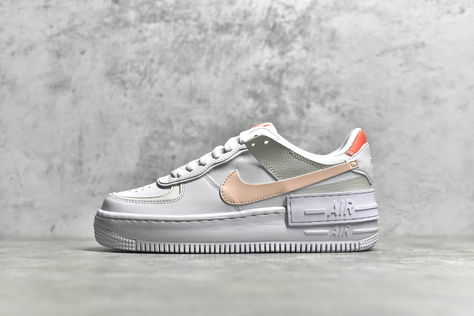 耐克空军马卡龙马棕粉 Nike Air Force 1 Shadow 耐克空军女子板鞋 耐克空军轻版本 货号:DH3896-100
