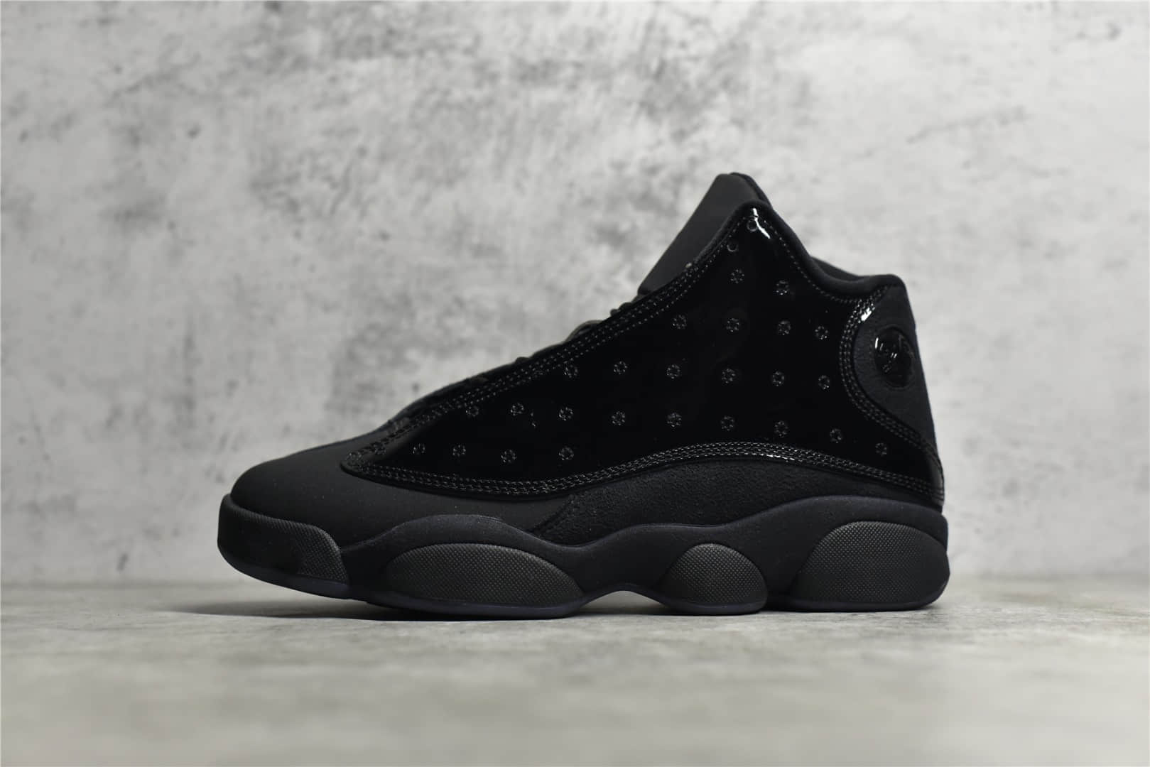 AJ13黑猫漆皮高帮 Air Jordan 13 “Cap and Gown” AJ13豹皮斑点 AJ13黑色正品复刻 货号:414571-012