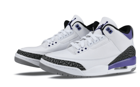 AJ3白紫最新实物图 Air Jordan 3 “Dark Iris” 新款AJ3发售日期 货号:CT8532-105