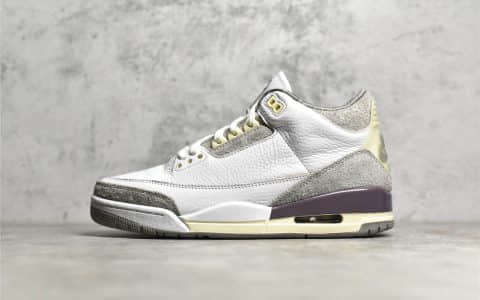 AJ3爆裂纹实战球鞋 Air Jordan 3 Retro AJ3米白灰 莆田过验鞋 货号:DH3434-110