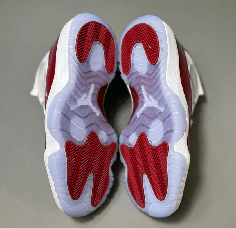 AJ11樱桃大魔王最新实物图 Air Jordan 11 “Cherry” 实战球鞋AJ11白红AJ真碳 货号:CT8012-116