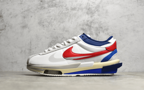 耐克sacai4.0联名款 耐克阿甘气垫联名款 Sacai x Nike Zoom Cortez 4.0 耐克sacai联名解构鞋 货号:DQ0581-100