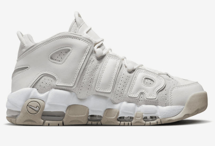 耐克皮蓬新配色官图 Nike Air More Uptempo “Phantom” 实战耐克皮蓬米白色球鞋 货号:DM0581-001