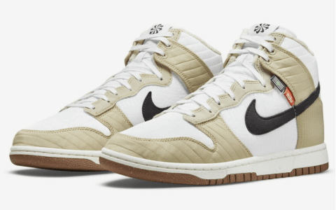 耐克Dunk棉鞋鞋款官图 Nike Dunk High Next Nature “Sail” 耐克DUnk米白色高帮 货号:DD3362-200