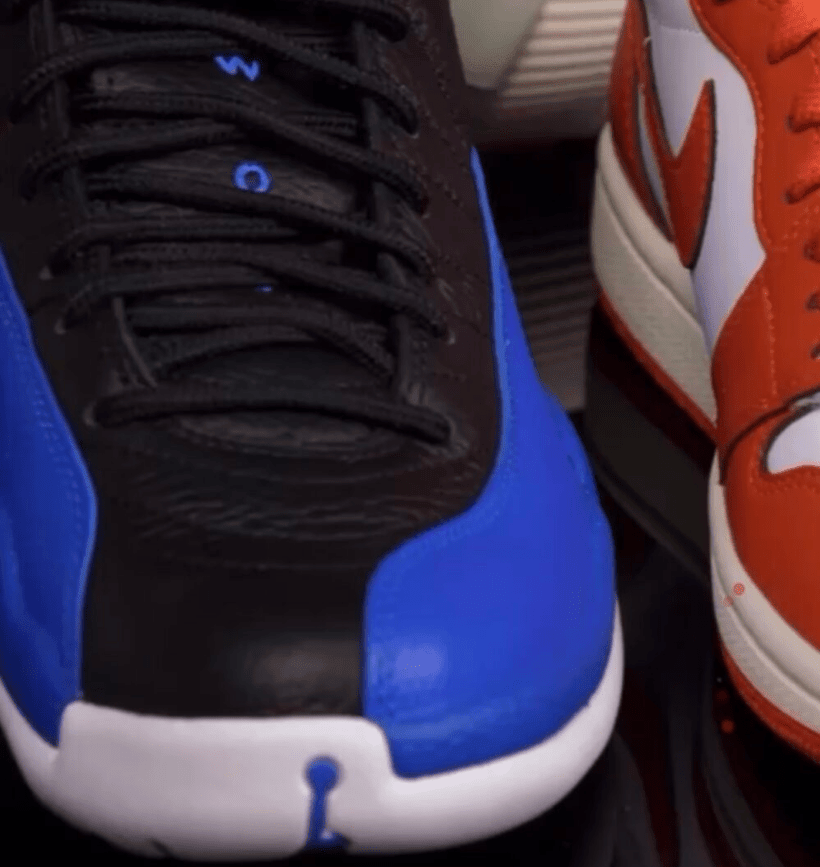 AJ12皇家蓝实物图 Air Jordan 12 WMNS “Hyper Royal” AJ12黑蓝荔枝皮高帮球鞋 货号:AO6068-004