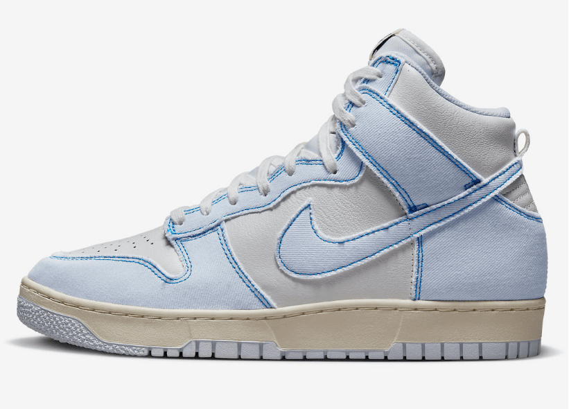 耐克Dunk水洗丹宁 Nike Dunk High 1985 “Blue Denim” 耐克Dunk1985高帮水洗蓝 货号:DQ8799-101