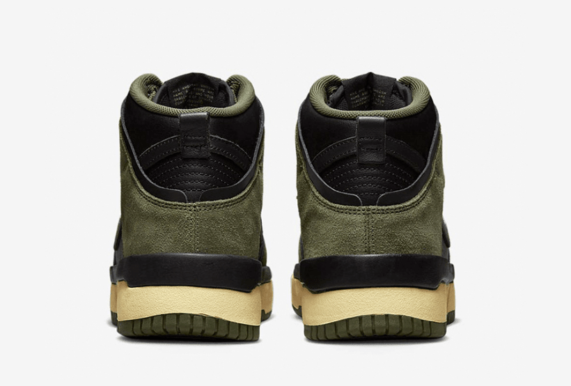 耐克DUNK黑绿麂皮高帮 Nike Dunk High Up “Medium Olive” 耐克Dunk军绿新款 货号:DH3718-200