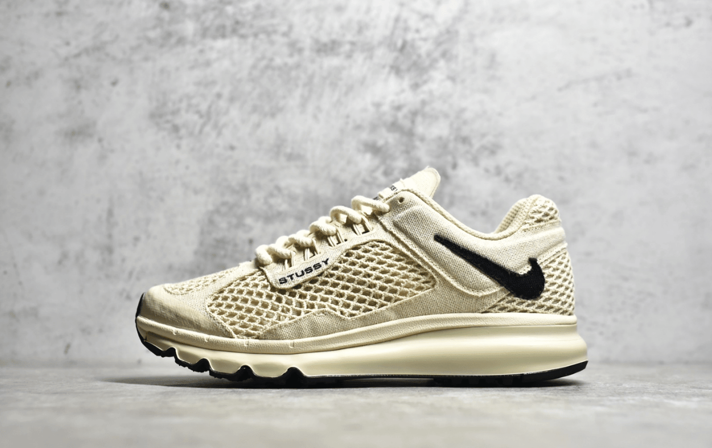 耐克AIR MAX2015斯图西联名米白黑 Stussy x Nike Air Max 2015 "Fossil" 耐克新款联名跑鞋 货号:DM6447-200