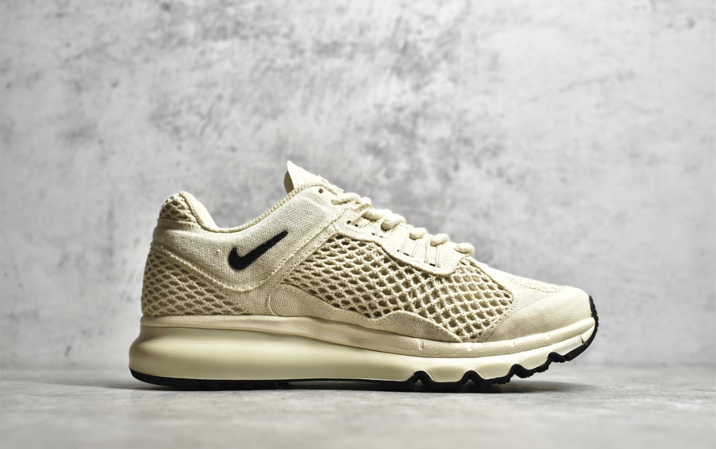 耐克AIR MAX2015斯图西联名米白黑 Stussy x Nike Air Max 2015 "Fossil" 耐克新款联名跑鞋 货号:DM6447-200