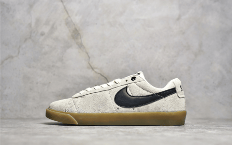 耐克SB板鞋开拓者板鞋米白色低帮 Nike SB Blazer Low GT 耐克小白鞋 耐克麂皮板鞋 货号:704939-109