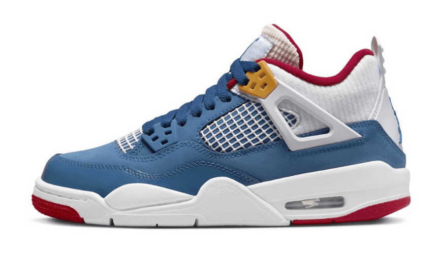 全新AJ4小Union联名实物图曝光 Air Jordan 4 GS “Messy Room” AJ4白蓝新款 货号:DR6952-400