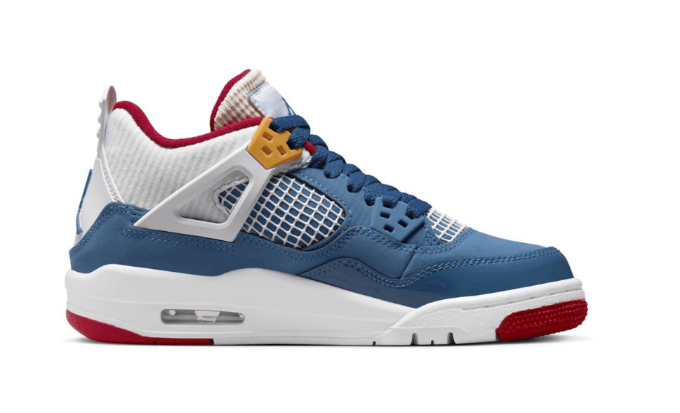 全新AJ4小Union联名实物图曝光 Air Jordan 4 GS “Messy Room” AJ4白蓝新款 货号:DR6952-400