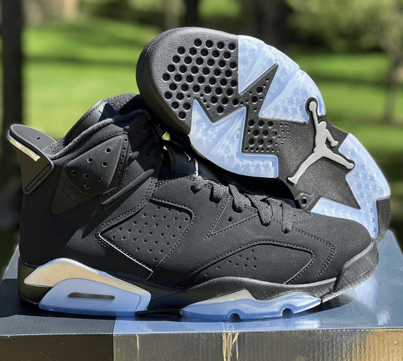 DX2836-001,AJ6黑色,AJ6黑银,aj6新款 AJ6黑银实物图 Air Jordan 6 “Metallic Silver” 新款AJ实战球鞋细节 货号:DX2836-001