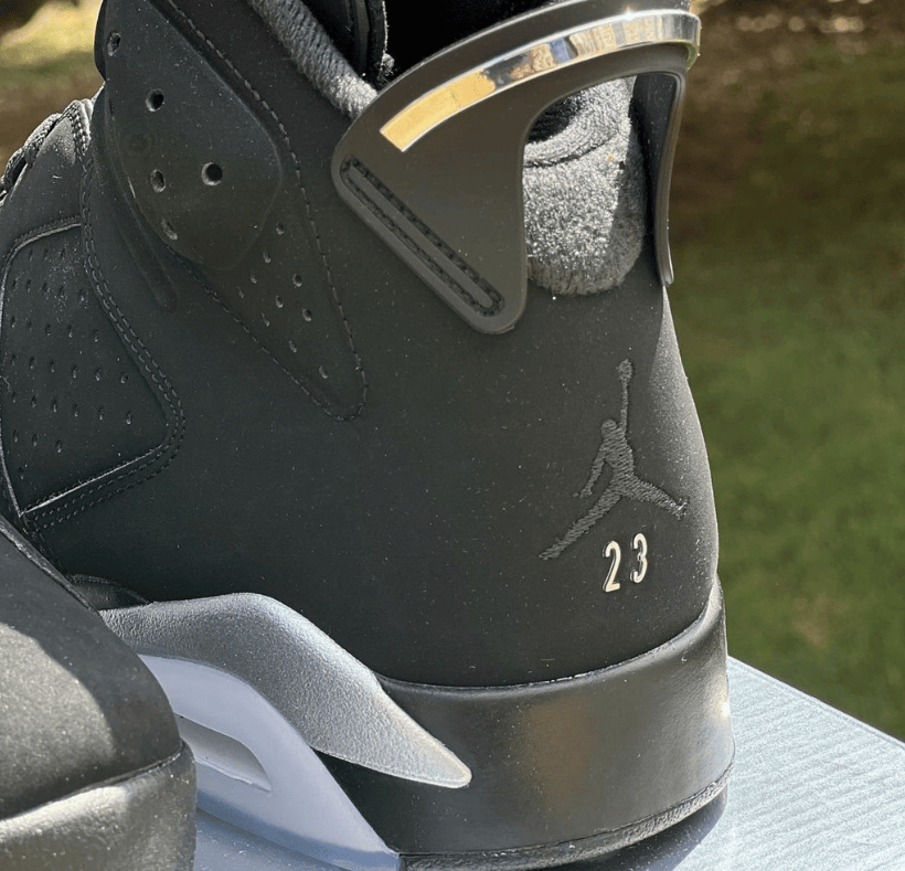 DX2836-001,AJ6黑色,AJ6黑银,aj6新款 AJ6黑银实物图 Air Jordan 6 “Metallic Silver” 新款AJ实战球鞋细节 货号:DX2836-001