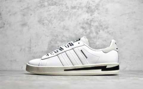 阿迪达斯三叶草联名白色板鞋 CAMPUS INV x Adidas NBHD 阿迪达斯复古蛇纹翻毛皮 货号:GW8962