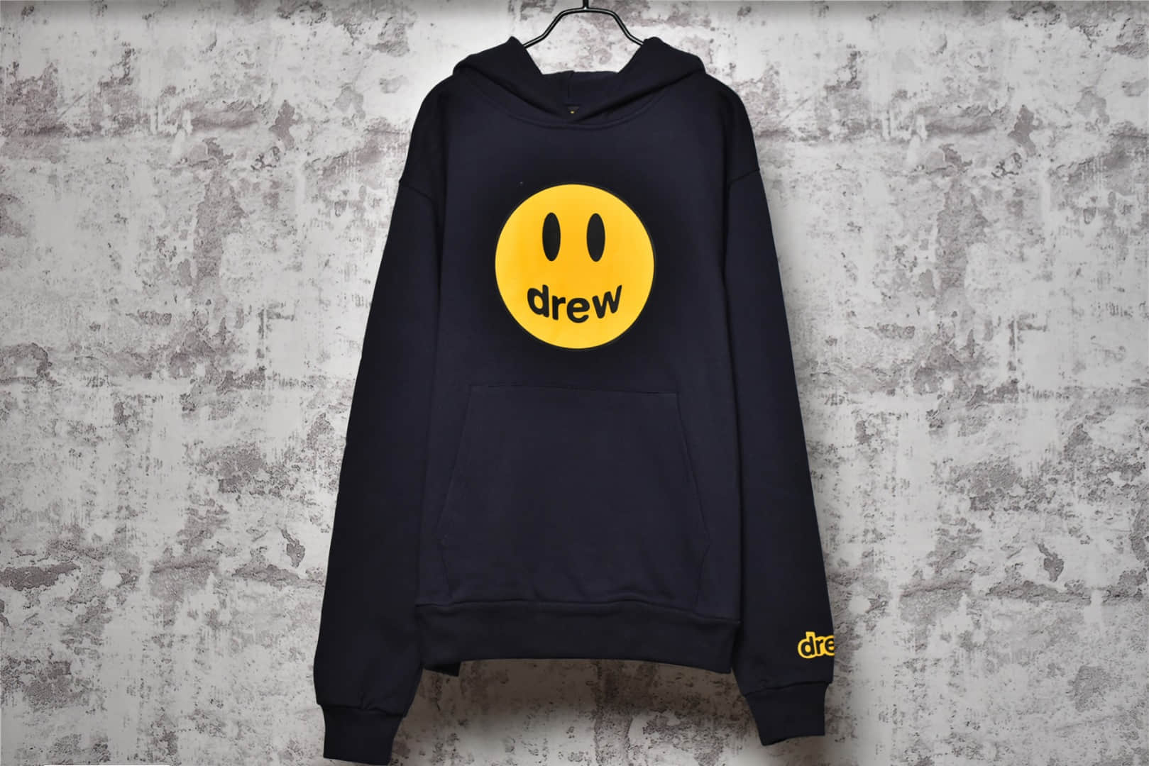 Drew house笑脸连帽卫衣正品代购 Drew house黑色秋款卫衣上新