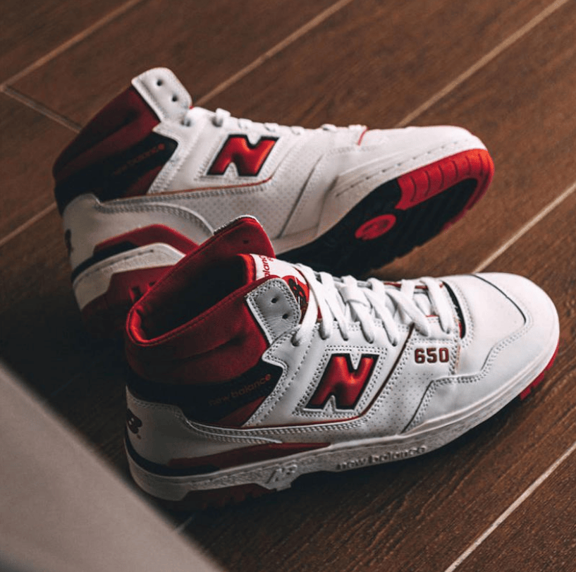 NB650白红中帮白蓝中帮 New Balance 650 新百伦高帮板鞋新配色官图 货号：BB650RWN