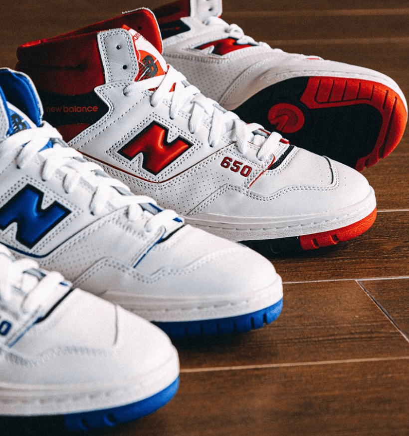 NB650白红中帮白蓝中帮 New Balance 650 新百伦高帮板鞋新配色官图 货号：BB650RWN