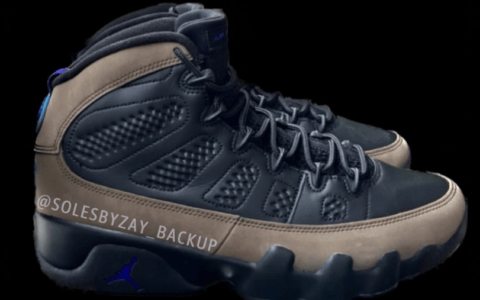 AJ9黑棕色经典配色发售日期 Air Jordan 9 “Olive Concord” AJ9世界 货号：CT8019-034