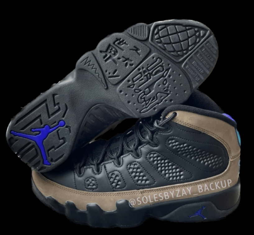 CT8019-034,AJ9黑色,AJ9黑棕色,莆田AJ工厂 AJ9黑棕色经典配色发售日期 Air Jordan 9 “Olive Concord” AJ9世界 货号:CT8019-034