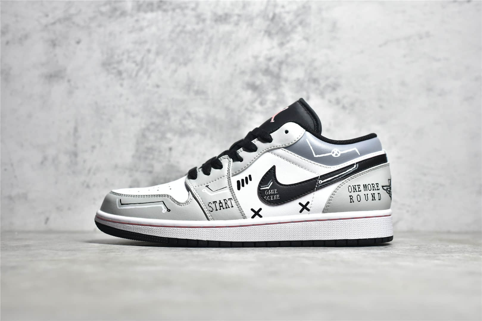 553558-062,AJ1灰色低帮,AJ1灰色涂鸦,高仿AJ1低帮,莆田AJ1工厂 IMG_256